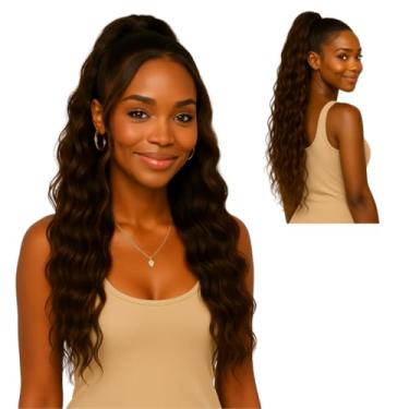 Imagem de Rabo de Cavalo Ondulado Aplique de Cabelo Bio Proteína | Modelo Jamile 70cm 177g Fibra Futura Ser Mulher | Naturalidade e Conforto