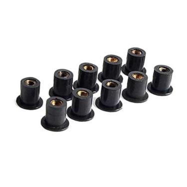 Imagem de Motobiker 10 peças M5 bem porcas carenagem prendedores para-brisa acessórios motocicleta parafusos borracha e aço peças para-brisas para Suzuki Honda Yamaha Kawasaki