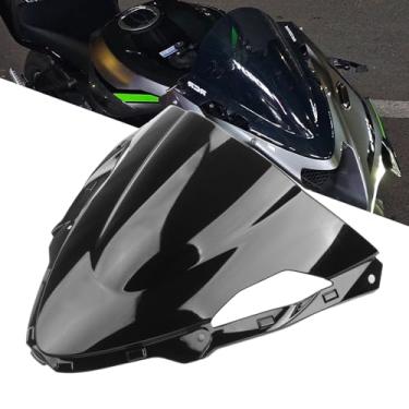 Imagem de Super Vici Kit de para-brisas para motocicleta ZX6R 2025 ZX6R defletor de vento dianteiro carenagem de vento para ZX6R 2024 2025 ZX6R acessórios 2024 ZX6R acessórios 2025 preto