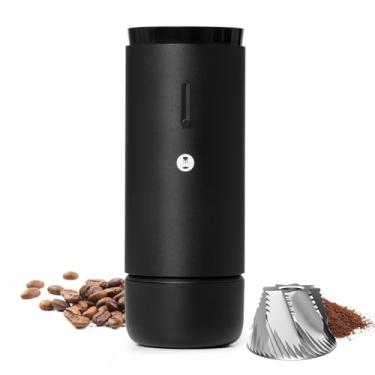 Imagem de TIMEMORE Moedor de café elétrico portátil – Moedor de rebarba ajustável com 30 configurações precisas, parada automática e proteção de entupimento para expresso, derramamento, moka francesa, para uso