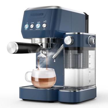 Imagem de MAttinata Máquina de cappuccino 20 bar, máquinas de café expresso profissionais para casa e escritório com sistema automático de espumar leite, cafeteira compacta para amantes de café, aço inoxidável