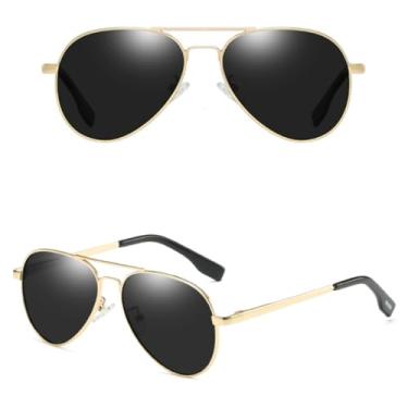 Imagem de HCHES Óculos de sol retrô de metal, masculino, polarizado, uv400, fashion, para dirigir, fotocrômico, feminino (7)