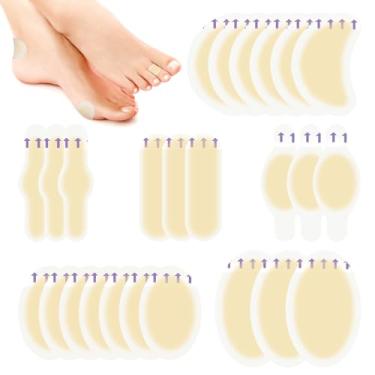 Imagem de LGCLGY 24 almofadas adesivas hidrocolóides à prova d'água de gel para dedos dos pés, calcanhares, solas, almofadas de bolhas, prevenção e recuperação de bolhas