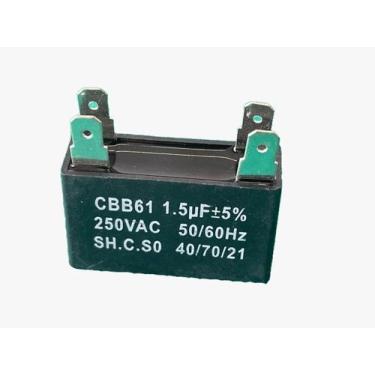 Imagem de 1x Capacitor Partida 1,5uf/250v Faston 36x12x22mm Cbb61