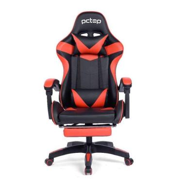 Imagem de Cadeira Gamer Pctop Racer Vermelha - Se1006 Preto Com Vermelho