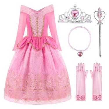 Imagem de Fantasia de princesa ReliBeauty Girls 3T com acessórios