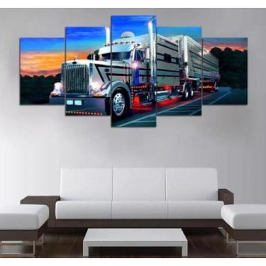 Imagem de quadros decorativos Caminhão Baú" - iron tech