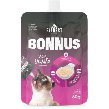 Imagem de Petisco Cremoso Everest Bonnus para Gatos Sabor Salmão - 80 g