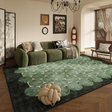 Imagem de Tapete de pelúcia para decoração de sala de estar em estilo retrô, tapete grande para quarto, grosso, lavável, para sala de estar, macio e fofo (200x250 cm/C)