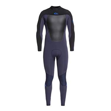 Imagem de Quiksilver masculina 4/3 mm Syncro Series Z per traseiro GBS Wetsuit para homens com z per nas costas GBS, Black Navy/Ind Ink/Star Saphir, St