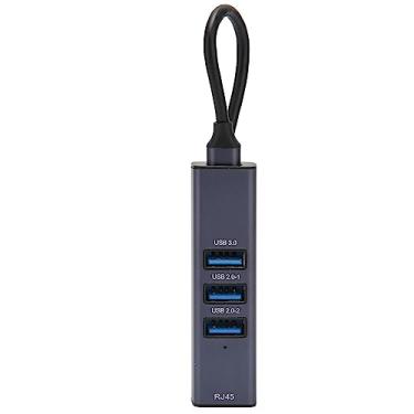Imagem de 4 Portas, Porta Usb C Hub Rj45 Gigabit Ethernet 3 Portas Usb Usb C para Adaptador Ethernet Com Furo de Armazenamento, para Tablets Laptops
