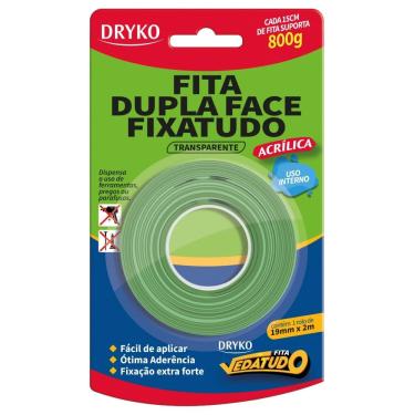 Imagem de Fita Dupla Face Fixa Tudo Transparente 19mm - DUPLAFACE-TRS19 - DRYKO