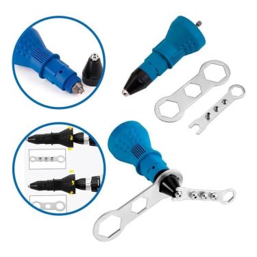 Imagem de Rebitadeira Adaptador Suporte Rebite Parafusadeira Furadeira