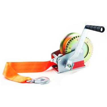 Imagem de Guincho manual de manivela catraca 1350kg com cinta de 8m barcos carreta Starfer