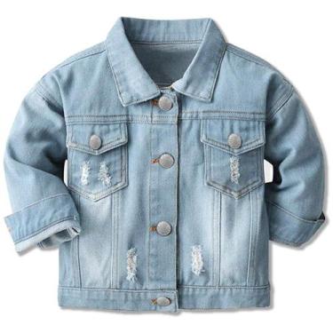 Imagem de Jaqueta jeans Cromoncent Kids Toddler Button Down Coat, azul