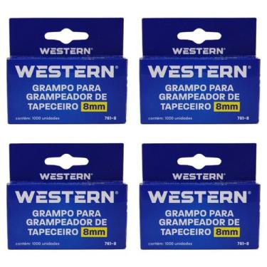 Imagem de Grampos 8mm Para Grampeador De Tapeceiro Com 4000 Unidades - Western