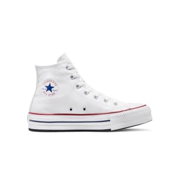 Imagem de Converse Chuck Taylor All Star Move Tênis feminino plataforma de lona com cadarço, Branco/granada/azul marinho, 21