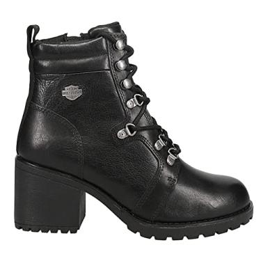 Imagem de Harley-Davidson Bota feminina Marinda de 12,7 cm de renda para motociclista, Preto, 9.5