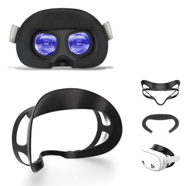 Imagem de VR Open Facial Interface for Meta Quest 3S,Breathable Face Cover Pad,Open VR Face Cover Replacement,Anti-Fog Design to Prevent Sweat, Enhanced Comfort for Long Gaming Sessions(Not for Quest 3)