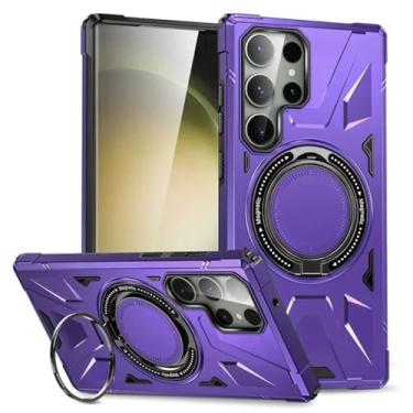 Imagem de Capa para Samsung A55 com suporte magnético e suporte de anel (para Samsung A55/roxo)