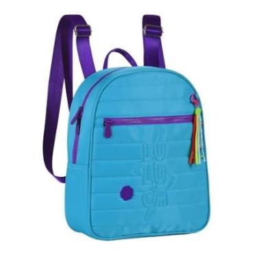 Imagem de Bolsa Mochila de Costas em Nylon Oficial Luluca LU2864 Azul-Unissex