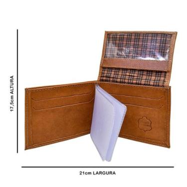 Imagem de Carteira slim masculina em couro legitimo porta cartao porta cedulas c