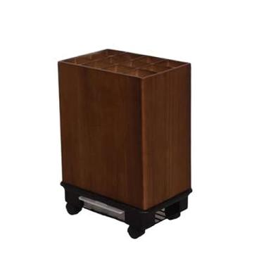 Imagem de Prateleiras de guarda-chuva, suporte de guarda-chuva de madeira maciça para entrada, entrada de armazenamento de escritório, interior, organizador de bengala com economia de espaço e bandeja removível