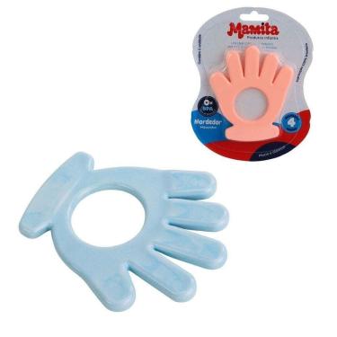 Imagem de Mordedor Para Bebê 10cm Mãozinha Color - Tudo em Caixa