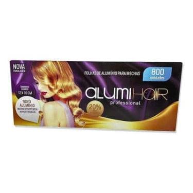 Imagem de Papel Alumínio Para Mechas Alumi Hair - 800 Folhas - 12x30cm - Poderos