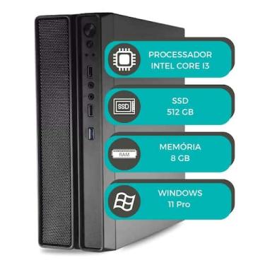 Imagem de Computador SlimDesk Intel i3 6ª Geração RAM 8GB SSD 512GB Windows 11 P