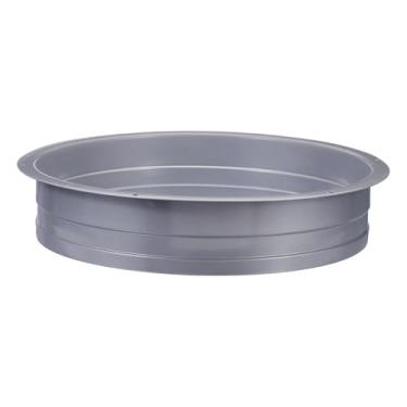 Imagem de TOP-VIGOR Flange de conector de duto de 12 polegadas, flange HVAC de metal galvanizado para duto de ventilação, flange de duto de exaustão de montagem na parede e no teto com furos pré-perfurados