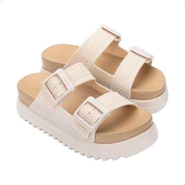 Imagem de Sandalia Plataforma Melissa Cozy M Lover Original, Bege, 36