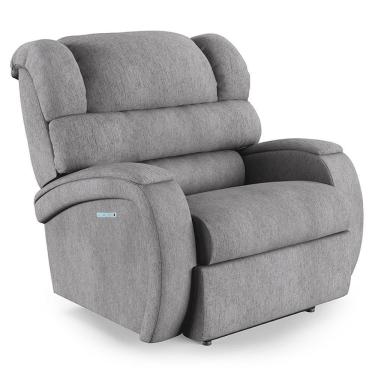 Imagem de Poltrona Do Papai Reclinável Napoli Elétrica Botão Led Linho Fh1 Cinza