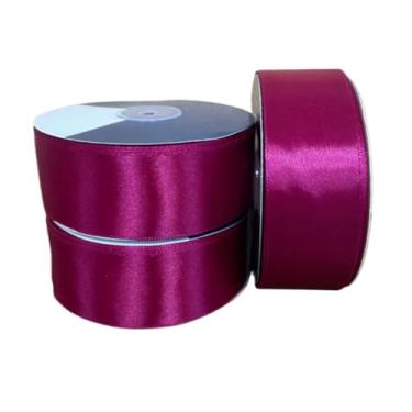 Imagem de ROLO Fita de Cetim Simples N°9 38mm, 50mts ideal para presentes, decorações, festas visual elegante e integração estilosa(PINK (COR 143))