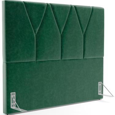 Imagem de Cabeceira Cama Box Casal 140cm Aurora W01 Facto Verde Musgo