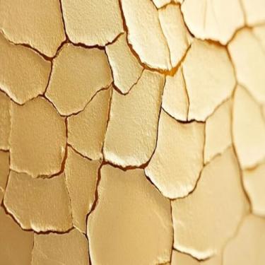 Imagem de Quadro Decorativo com Estampa Texturizada e Acabamento Dourado Rachado - Arte Moderna para Decoração de Luxo 50x50cm