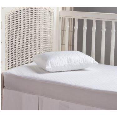 Imagem de Protetor de Colchão para Mini Berço Impermeável - borgon, Branco