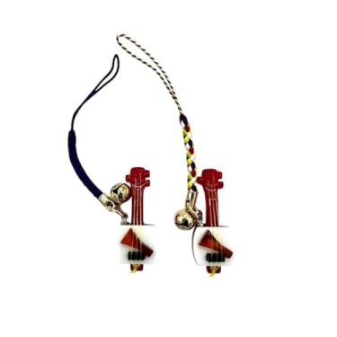 Imagem de SÖPÖSÖPÖ Conjunto de berloques de alça de amuleto japonês – Feito no Japão – Presente de lembrança de estilo japonês de amuleto fofo, Small, Acessórios de metal, Sem Pedra