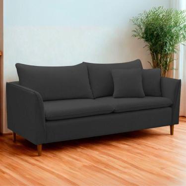 Imagem de Sofá Living Kassia 2 Lugares 1,84m Veludo Cores Lansofbr Cores Cinza