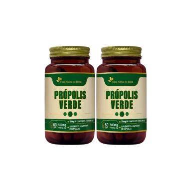 Imagem de Kit 2 Própolis Verde Extrato Seco 500mg 2x60 cps Flora Nativa-Unissex