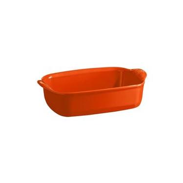 Imagem de Travessa retangular em cerâmica Emile Henry 22x14cm laranja