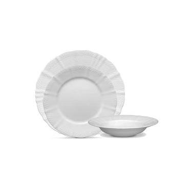 Imagem de Baixela de pratos em porcelana Noritake Cher Blanc 18 peças