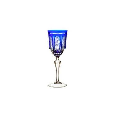 Imagem de Taça para vinho branco em cristal Strauss Overlay 237.103.151 310ml azul escuro