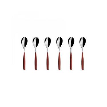Imagem de Colher para Café 6 peças 15cm Marsala Glamour Inox Bugatti