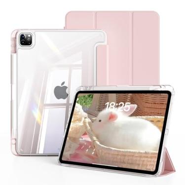 Imagem de GKABXY Capa transparente para iPad Air de 13 polegadas M3/M2 (2025/2024), iPad Pro de 12,9 polegadas 2022/2021 (6ª/5ª geração) com suporte de lápis, capa protetora transparente fina de TPU