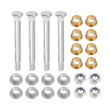 Imagem de uxcell Conjunto de 2 kits de reparo de buchas e pinos de dobradiça de porta para Ford Explorer 1991-2001 para Mercury Cougar 1990-1997