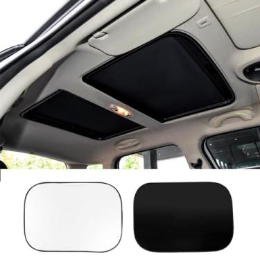 Imagem de 2 peças de para-sol para teto solar de carro, capa de teto de carro, capas refletoras UV dobráveis bloqueiam raios UV, acessórios de interior de carro adequados para Mini Cooper, Clubman & Countryman