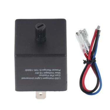 Imagem de Brrnoo Relé de Pisca-pisca LED, relé de Pisca-pisca Ajustável de 3 Pinos, Sinal de Giro Eletrônico LED e Aviso de Perigo, Realmente para Automóveis e Motocicletas 12V 24V