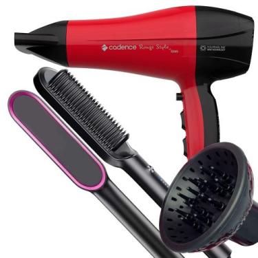 Imagem de Secador De Cabelo Cadence Profissional 2200w Ions Ar Quente Frio Rougi