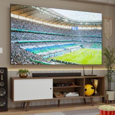 Imagem de Rack para TV até 80 Polegadas 160cm com Pés Rustic/Branco/Rustic Torin